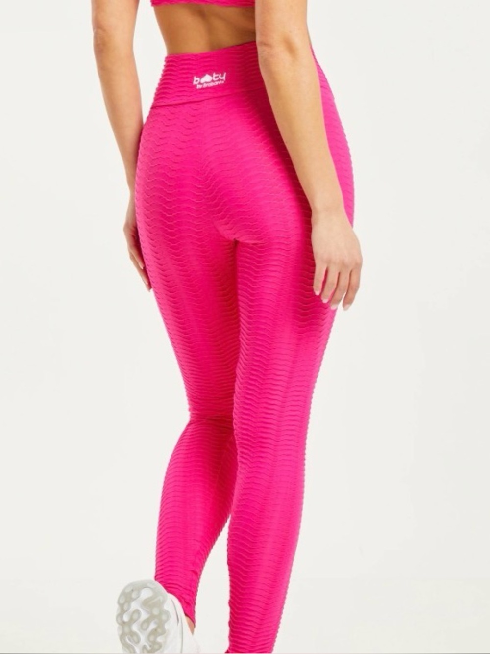 Textured Bright Pink Leggings
